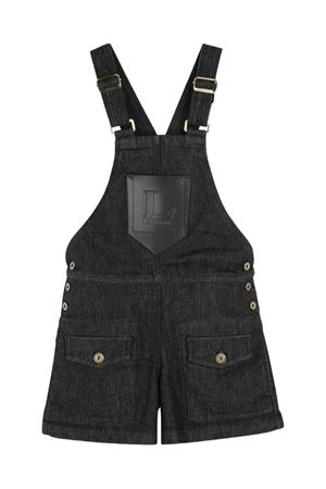 black cotton salopette LANVIN KIDS | N30273Z11